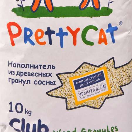 Наполнитель для кошек PrettyCat Wood Granules древесный 10кг