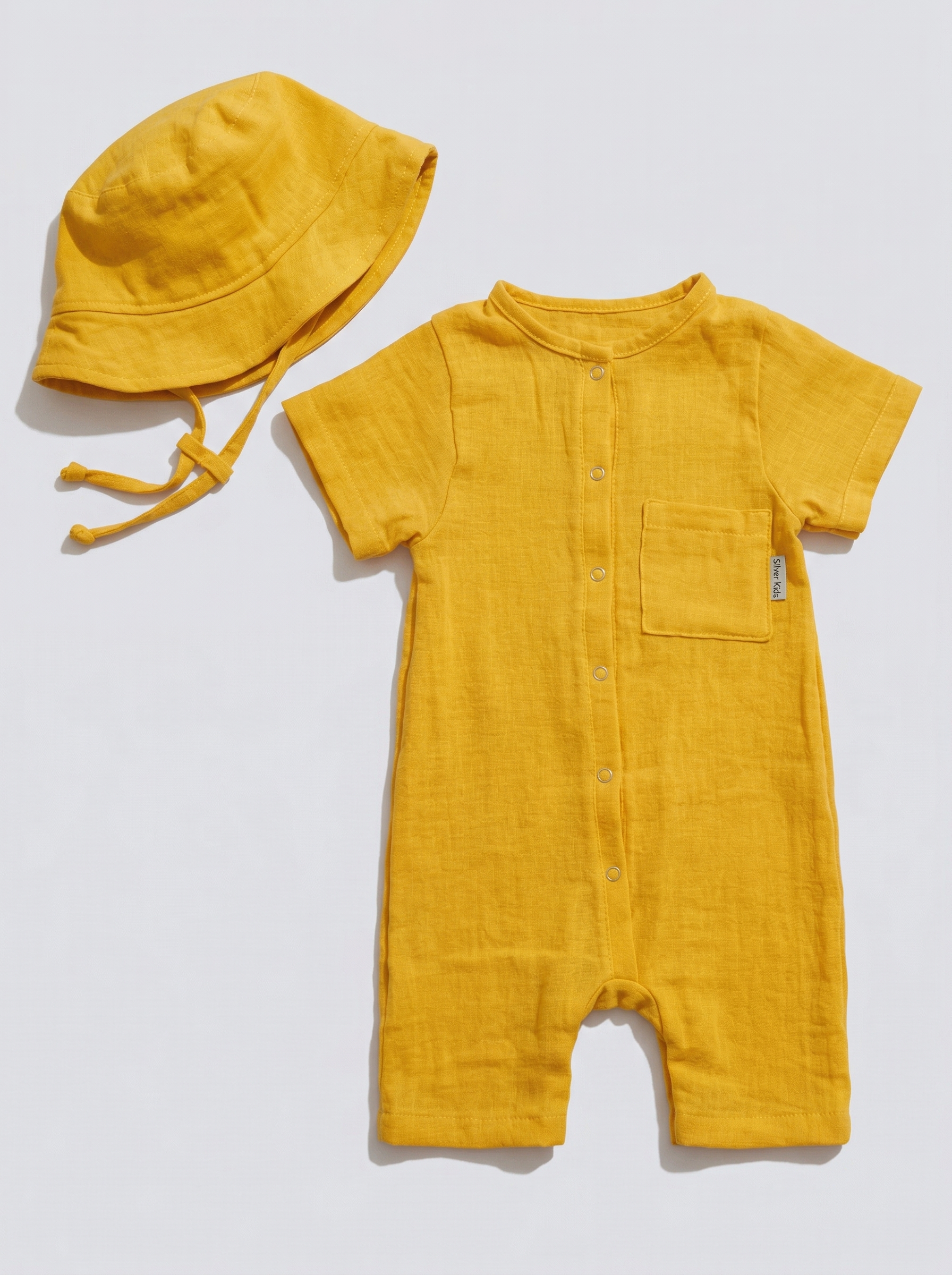 Песочник Супер Пупс кос/мусл/горчица - фото 1