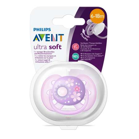 Пустышка Philips Avent ортодонтическая от 6 мес.