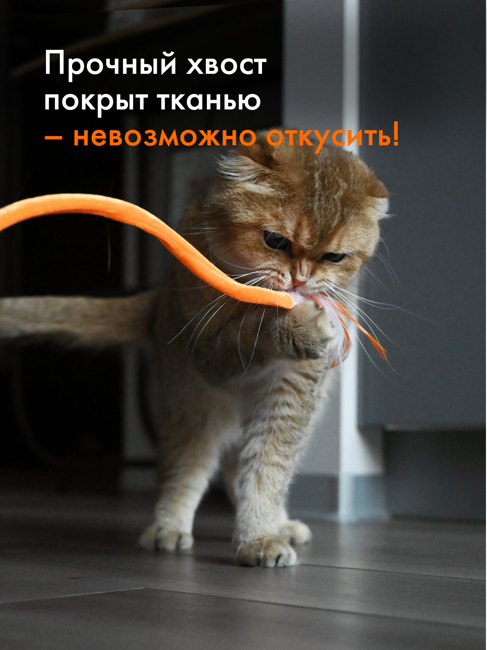 Интерактивная игрушка Pet Flat Дразнилка с движущимся хвостом - фото 4