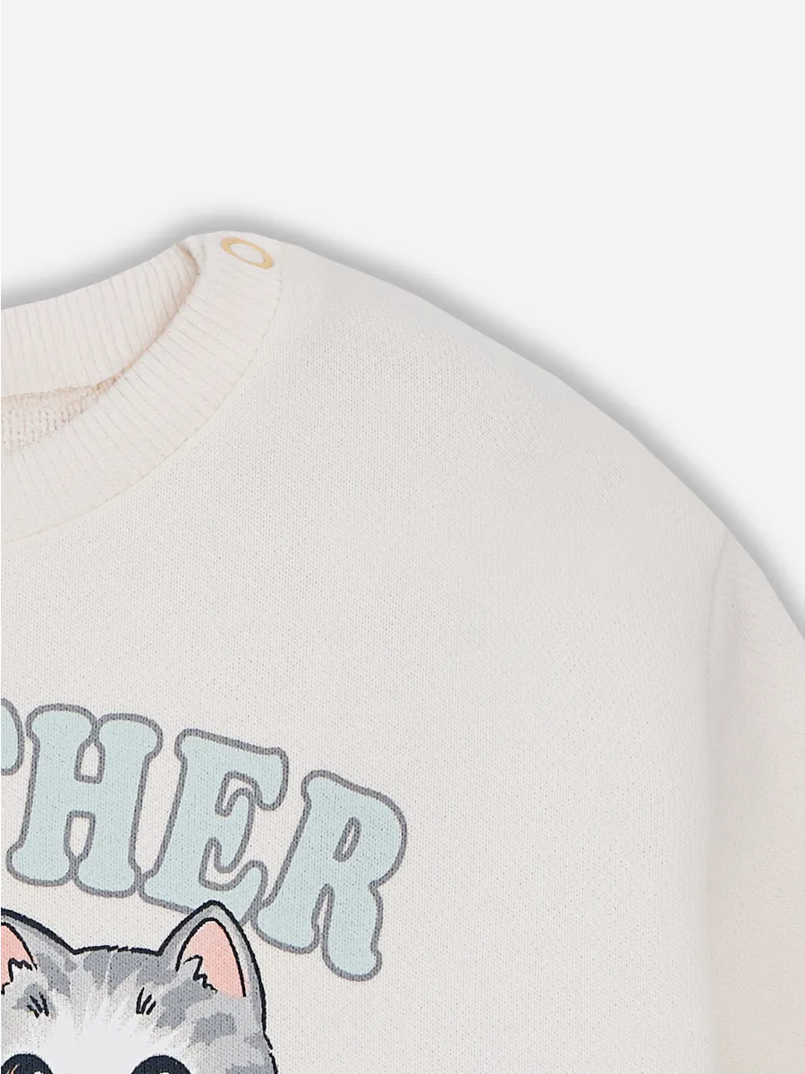 Свитшот Mark Formelle (Марк Формэль) 83106/молочный +печать - фото 12