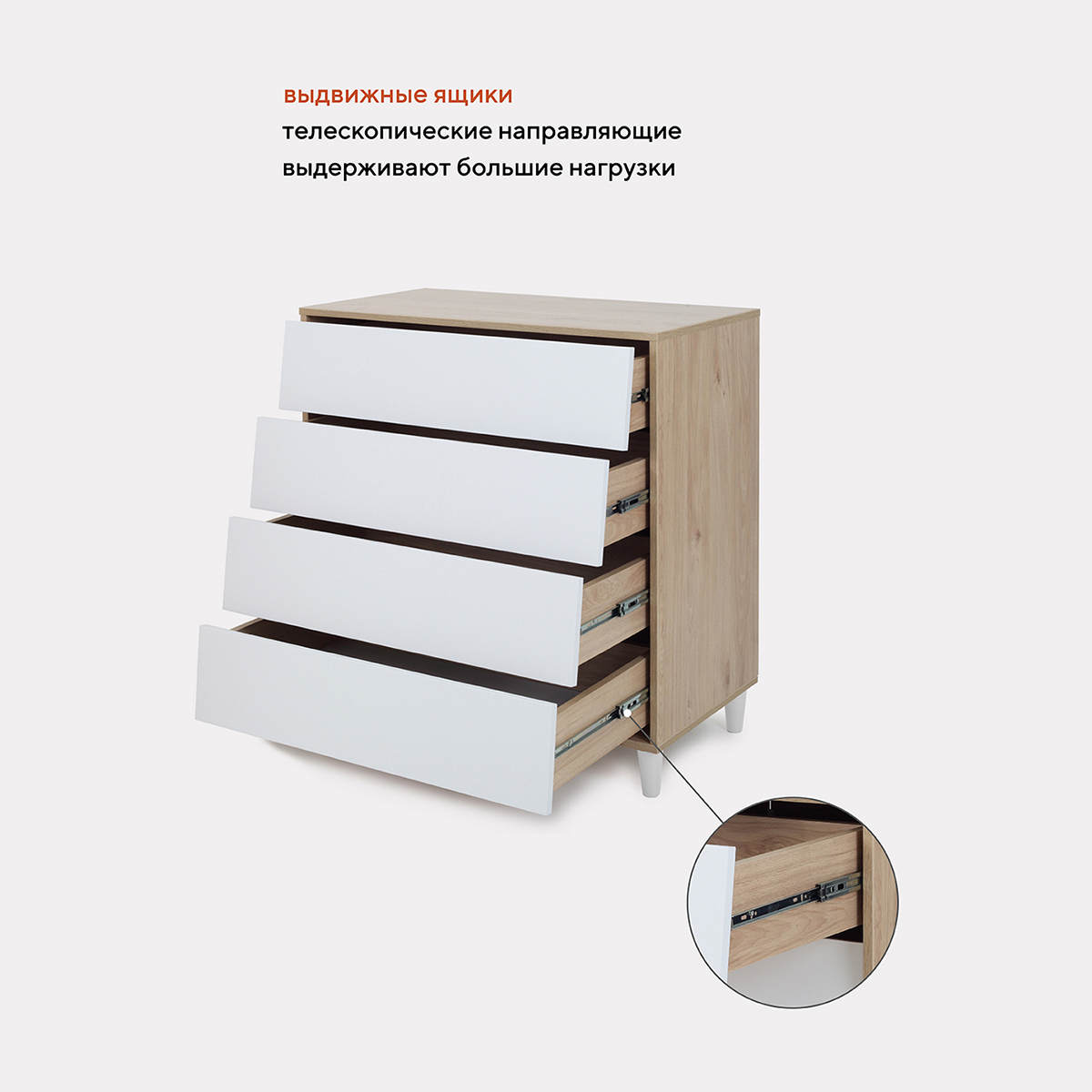 Комод пеленальный Rant Bergen 84 см (белый) - фото 3