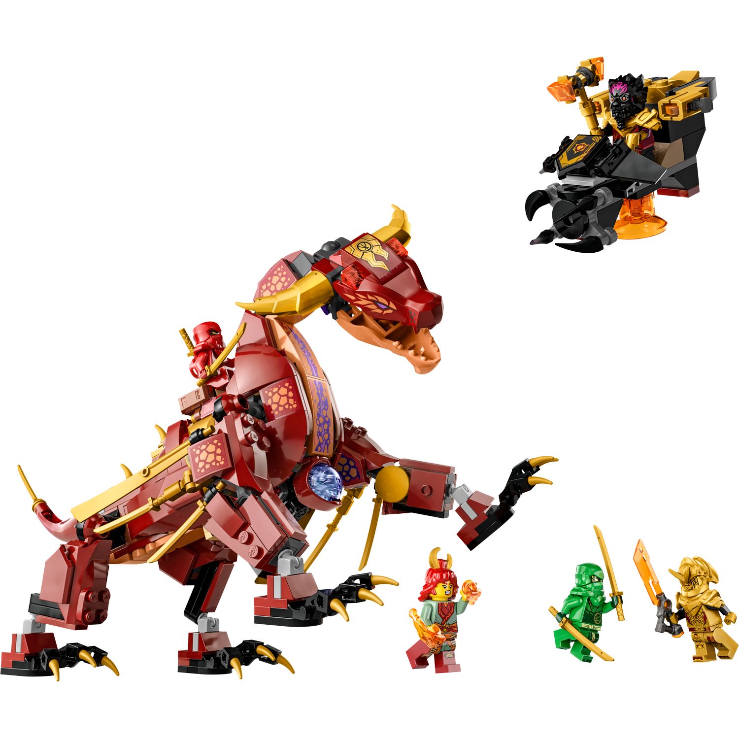 Конструктор LEGO NINJAGO Heatwave Transform Lava Dragon 479 дет. - фото 2