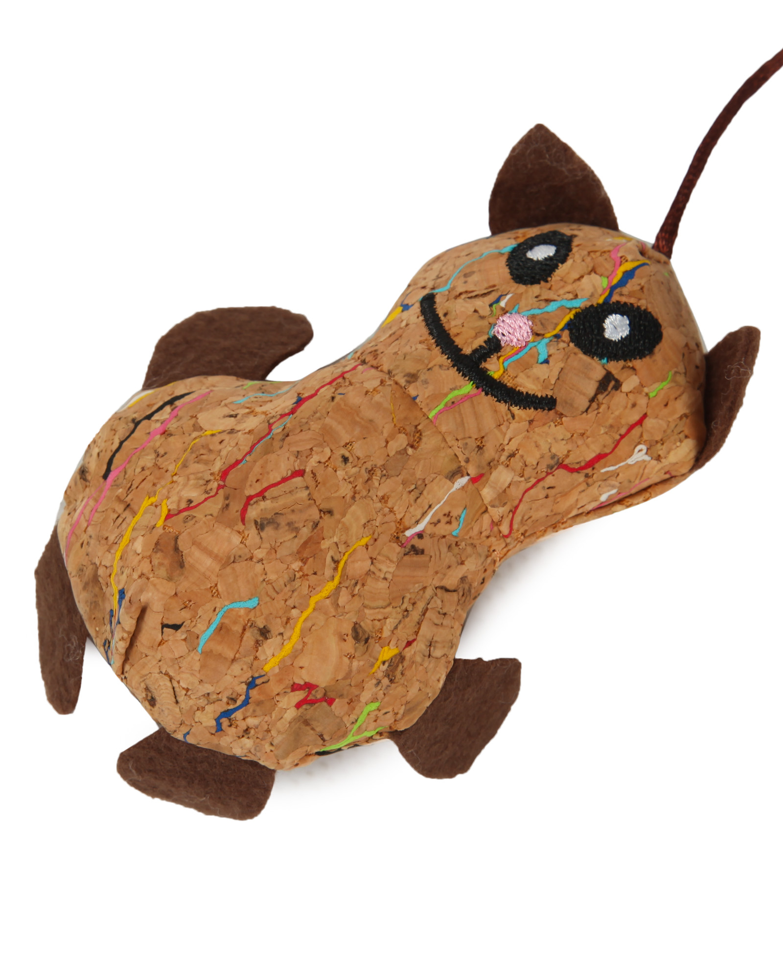 Игрушка для кошек Barbaks Дразнилка из искусственной кожи на деревянной палочке 43см - фото 2