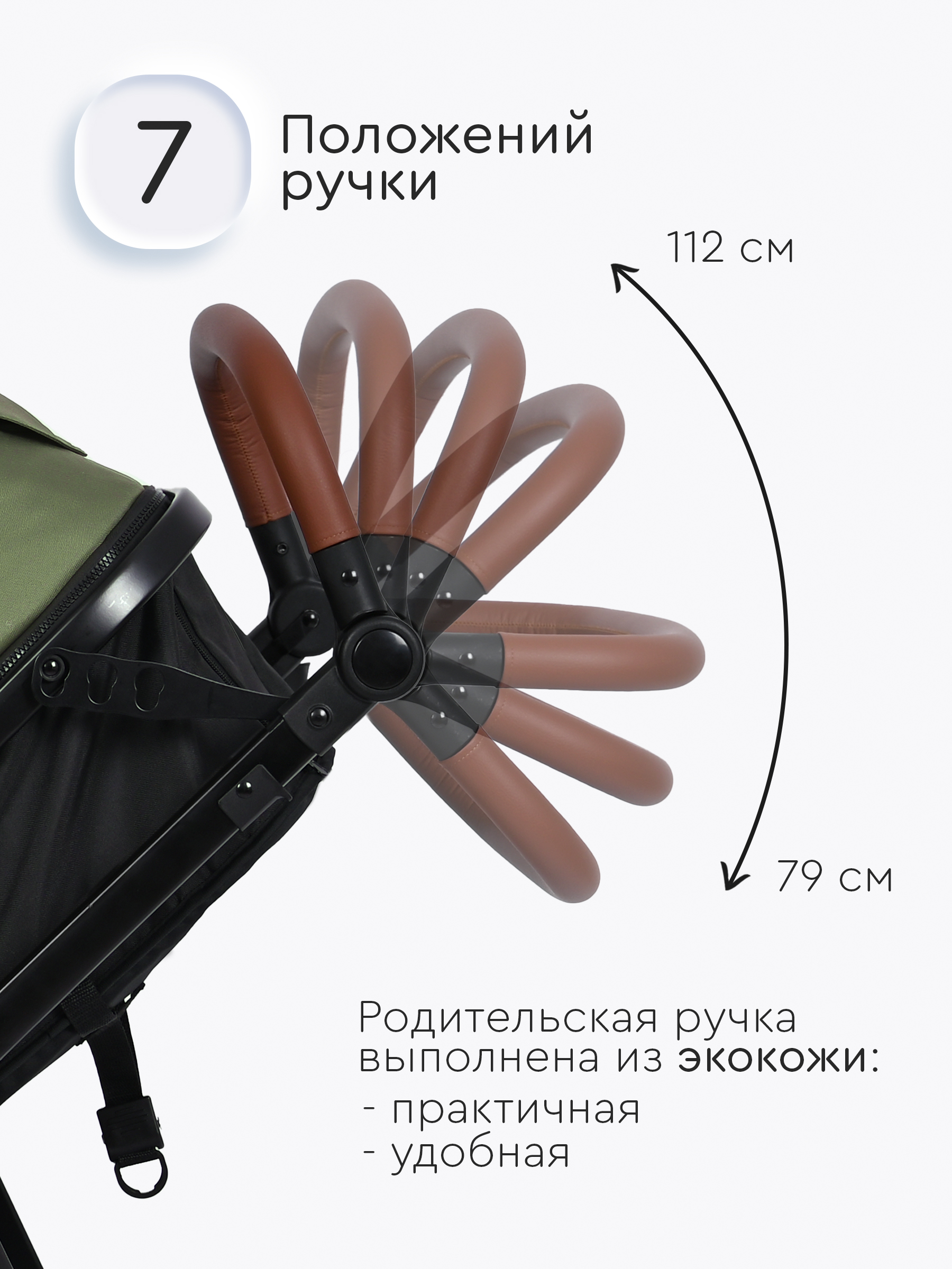 Коляска трансформер Tomix Bonny зеленый - фото 3