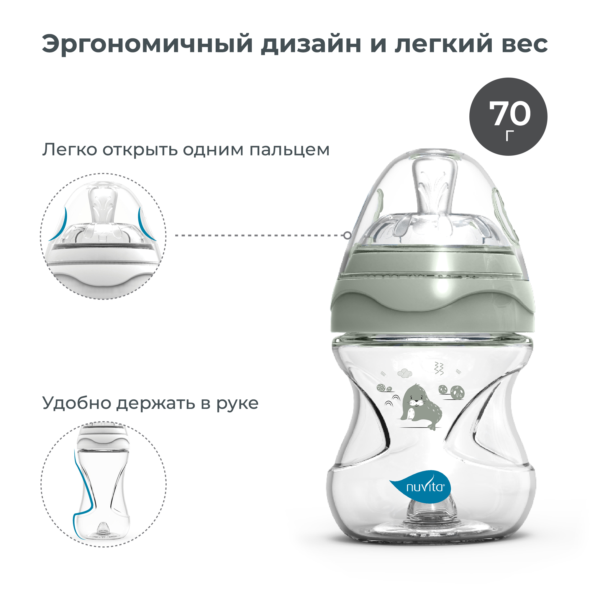 Бутылочка Nuvita Anti-Colic 150 мл - фото 7