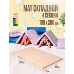 Мат спортивный Perfetto Sport № 24 (100 х 200 х 5) складной бежевый