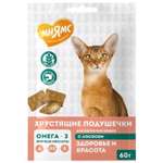 Изображение товара Лакомство для кошек Мнямс Здоровье и красота хрустящие подушечки с лососем 60г