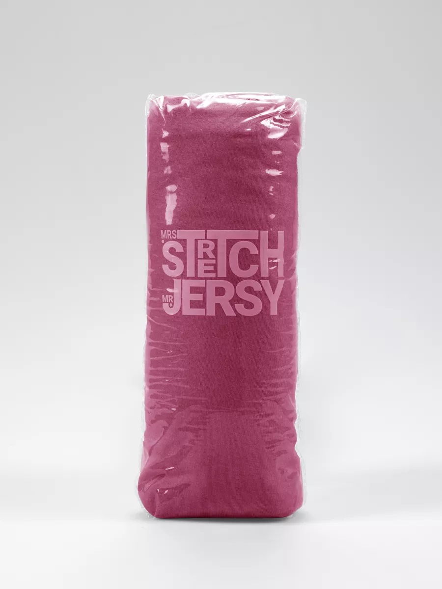 Простыня Mrs.Stretch Mr.Jersy Марсала 90 x 200 см на резинке - фото 6