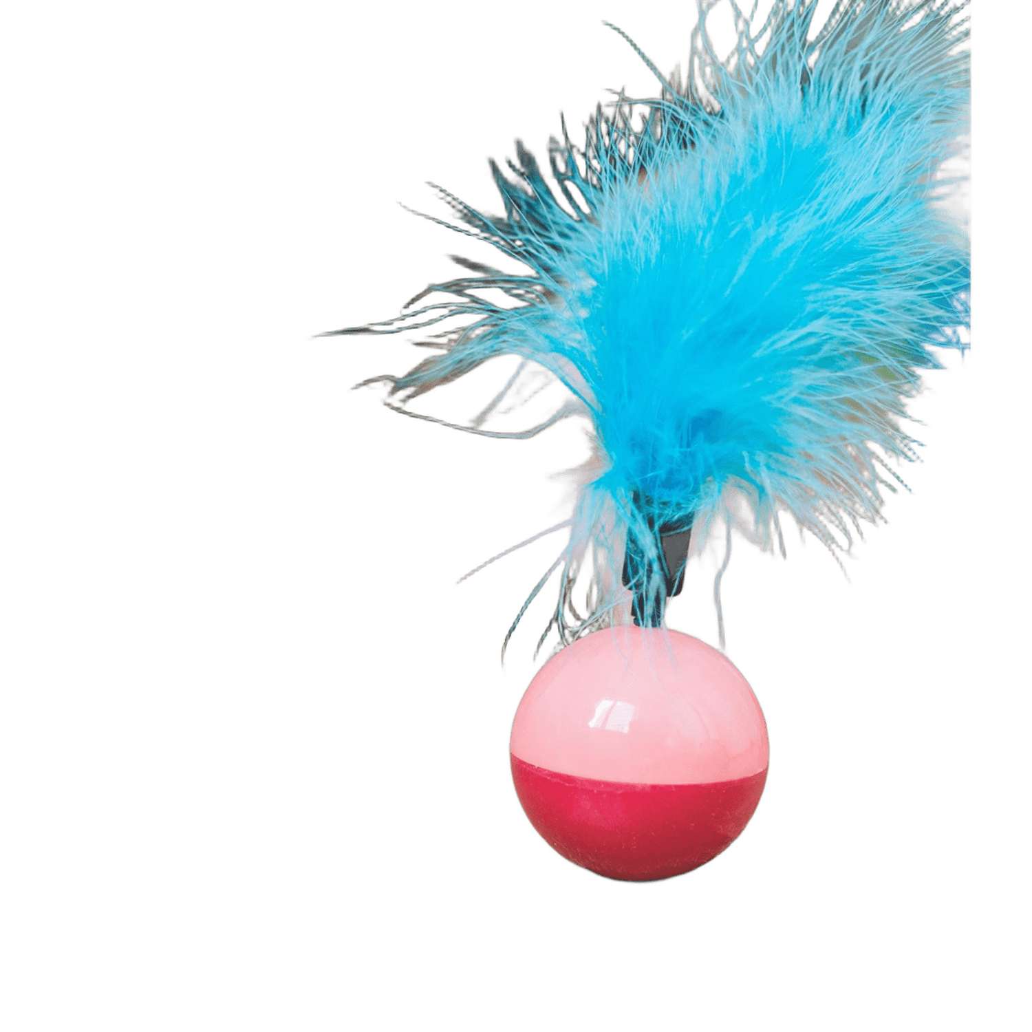 Игрушка-неваляшка для кошек Пижон с перьями в ассортименте - фото 3