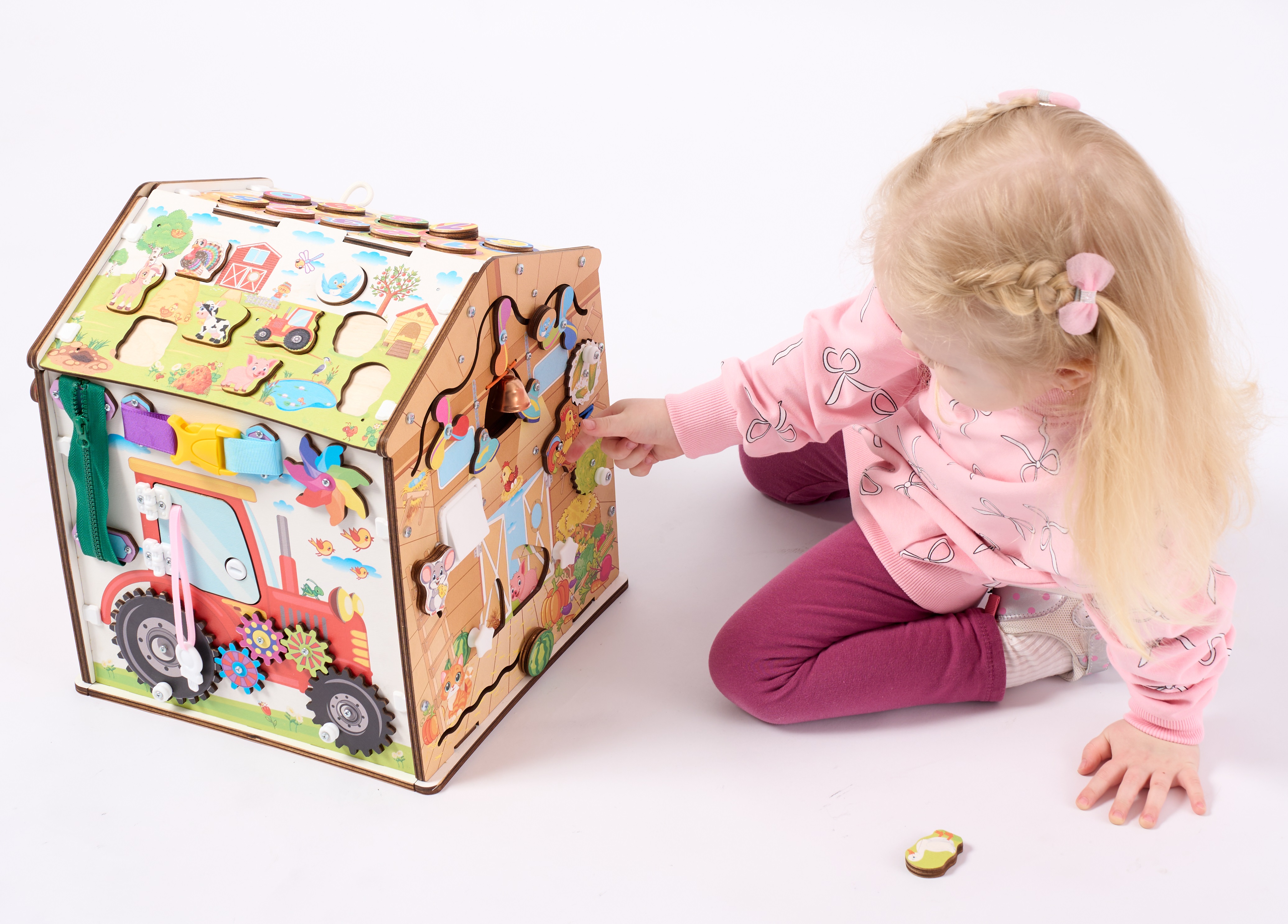 Игрушка MyKiddyQuest бизиборд Ферма - фото 14