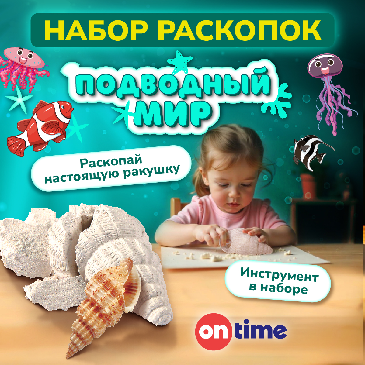 Набор для раскопок ON TIME Ракушка - фото 1