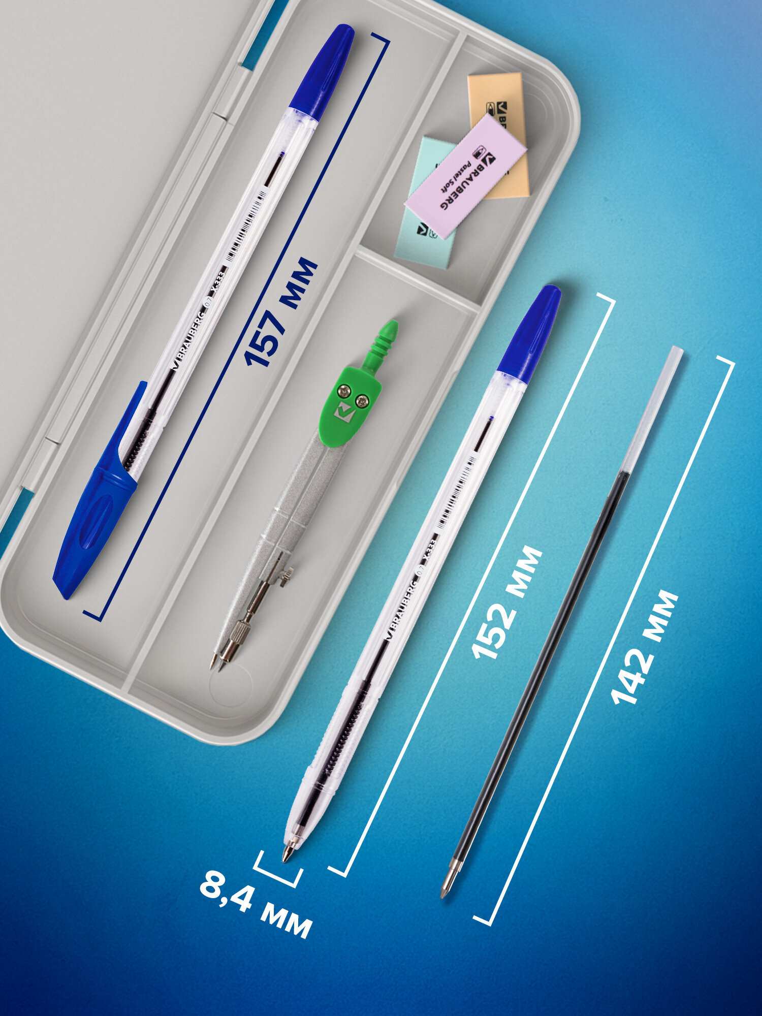 Ручка шариковая Brauberg 50 шт. - фото 4