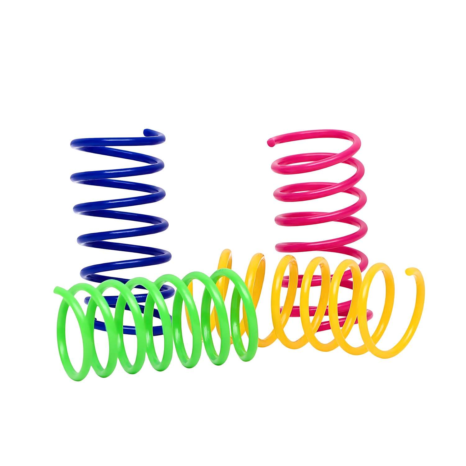 Набор для кошек Пижон Пружинки 5.5см 4шт в ассортименте - фото 1