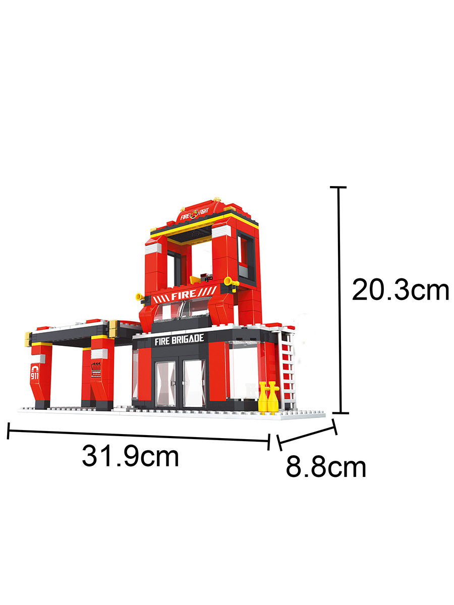 Конструктор KEYIXING Пожарные 697 дет. - фото 5
