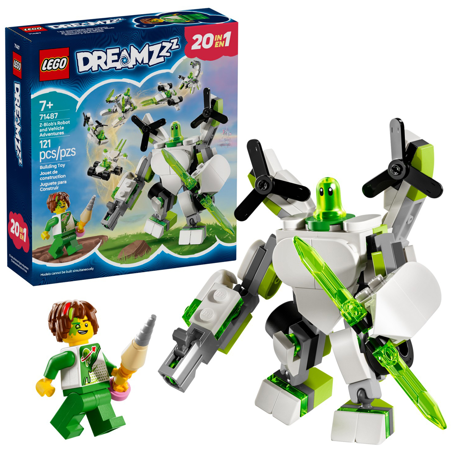 Конструктор LEGO DREAMZzz Приключения робота блочный - фото 1