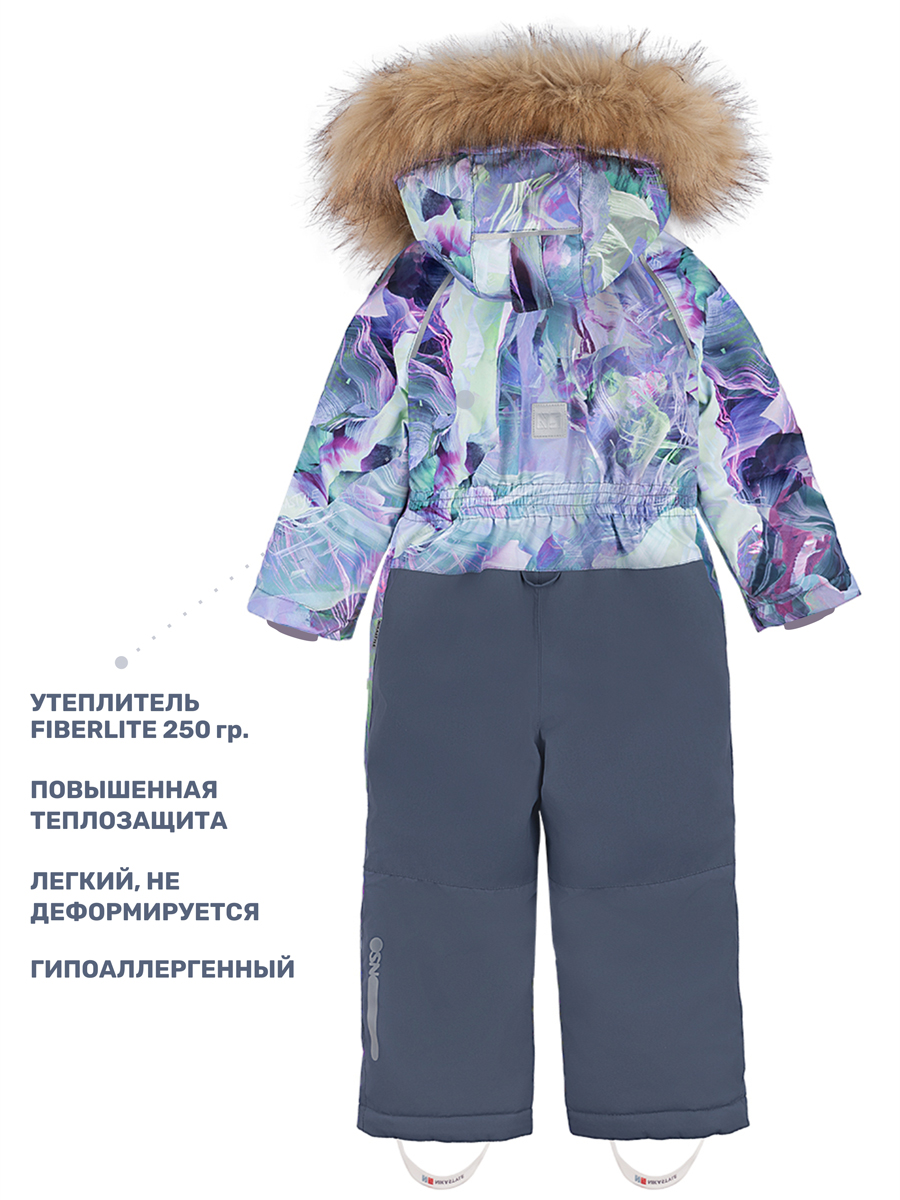 Комбинезон NIKASTYLE 8з0824 лаванда/серый - фото 6