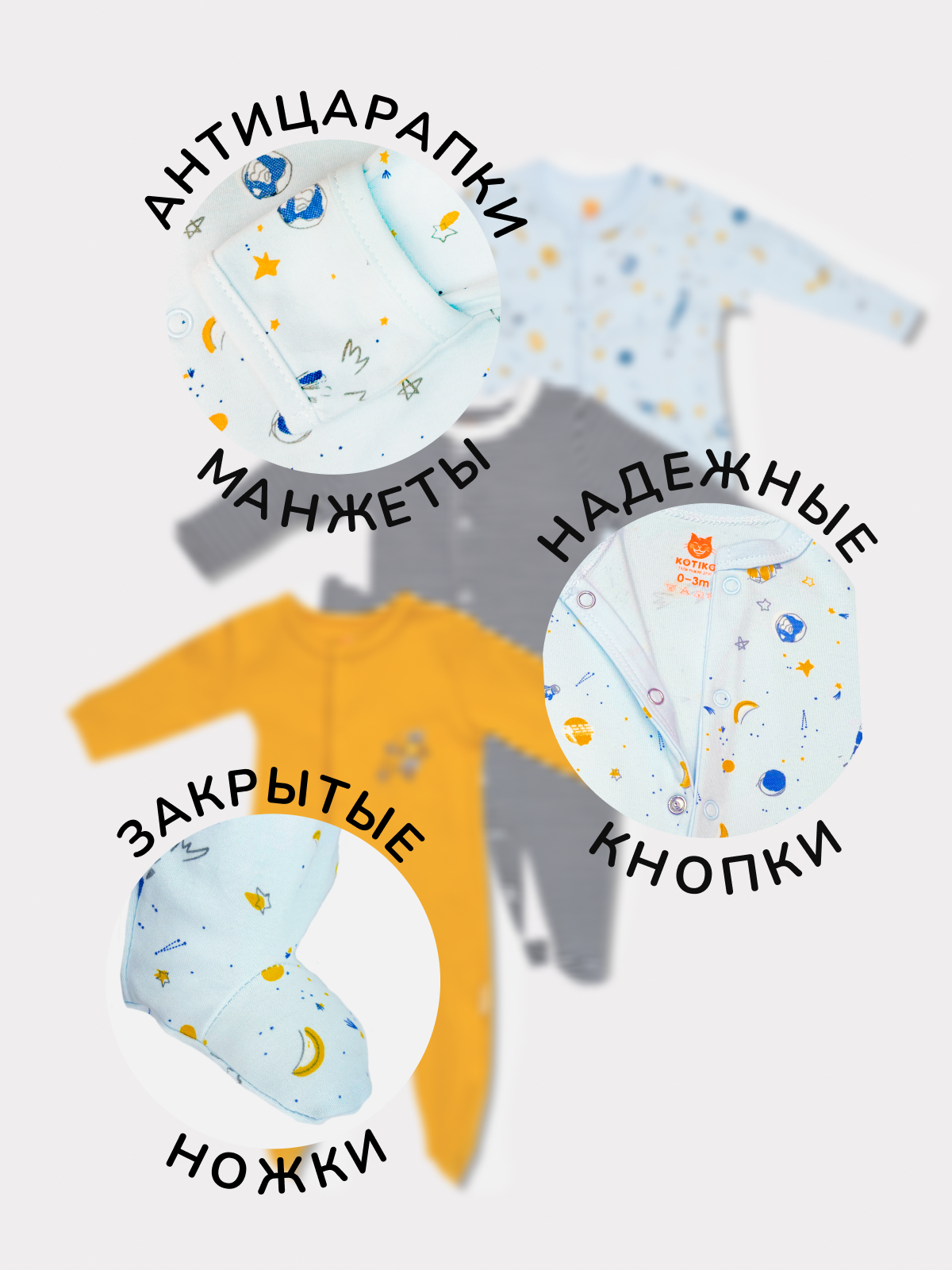 Комбинезон 3 шт Kotiko W2982-01 - фото 8