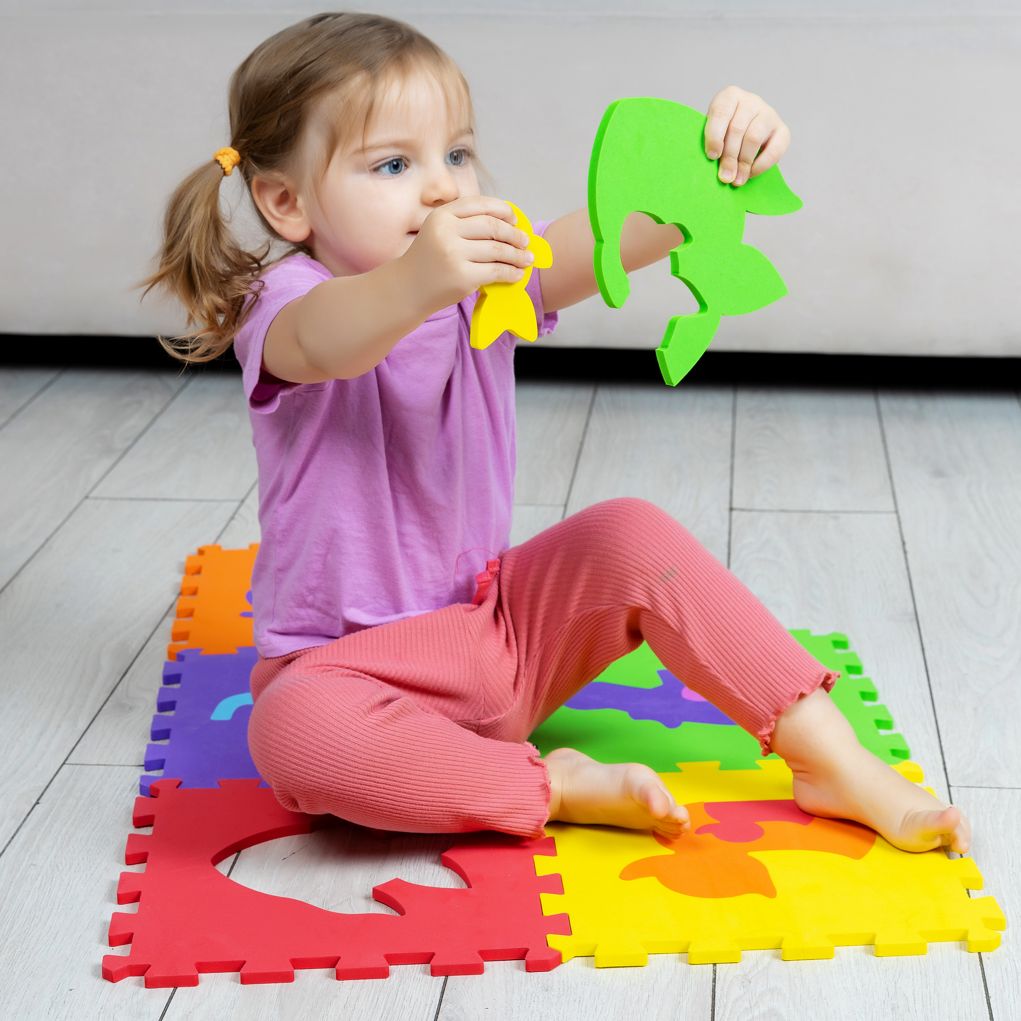 Коврик-пазл ElBascoToys Мама и малыш - фото 4