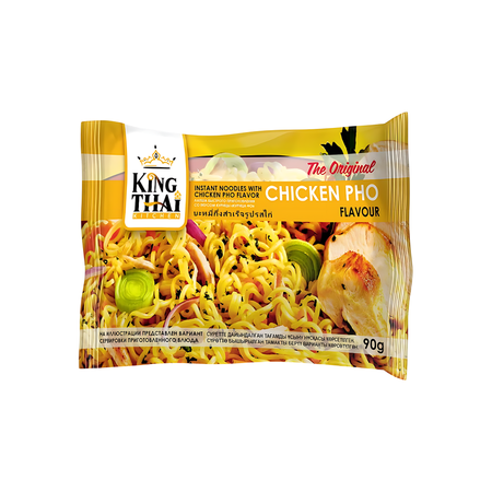 Лапша быстрого приготовления King Thai kitchen со вкусом курицы фо 90г