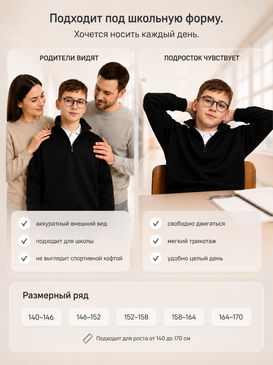 Толстовка ЛАДОШКИ Толстовка Успех черный - фото 10