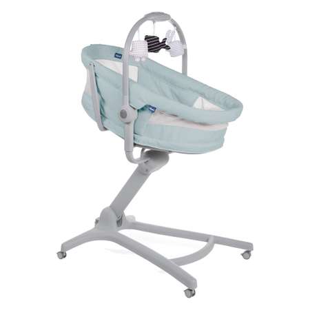 Детская кроватка Chicco овальная, (голубой)