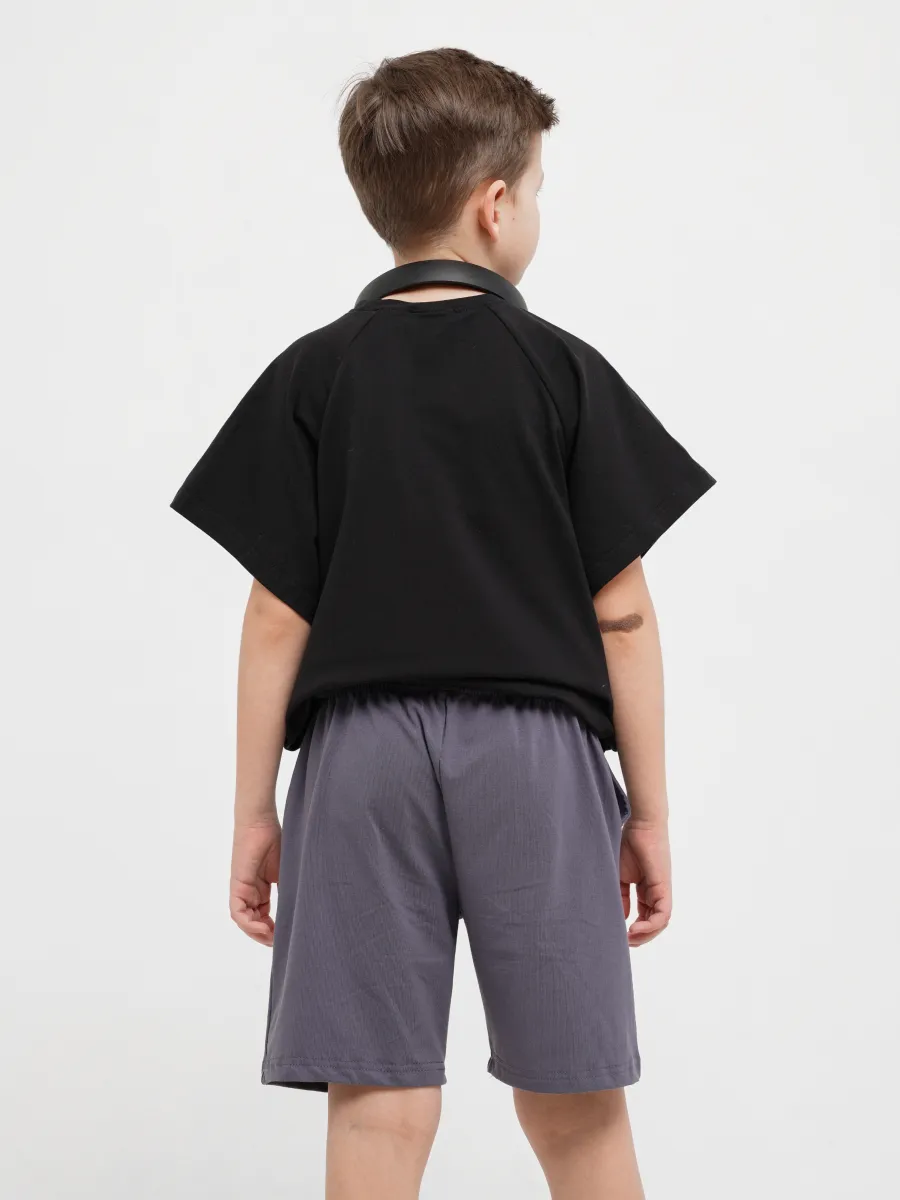 Шорты 3 шт Супер Пупс 3пр/шорты/черный/тмнсерый/тмнзеленый - фото 20