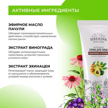 Скраб Siberina Увлажнение и питание 50 мл