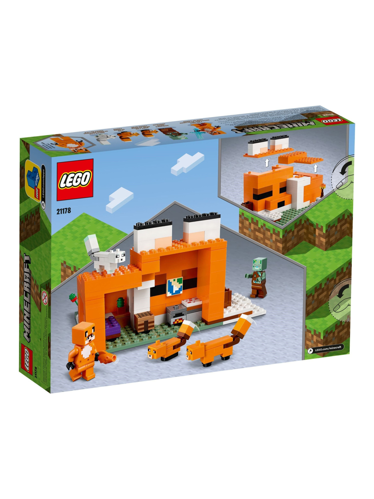 Конструктор LEGO Minecraft Лисья хижина 193 дет. - фото 5
