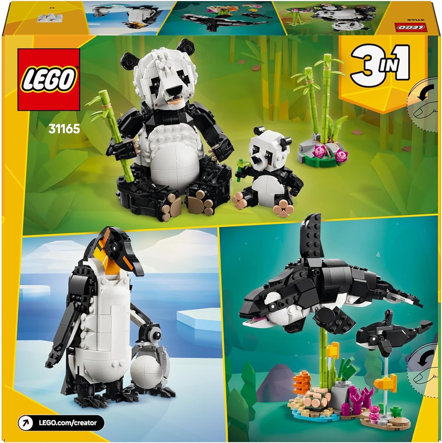 Конструктор LEGO Creator Семейство панд блочный - фото 6