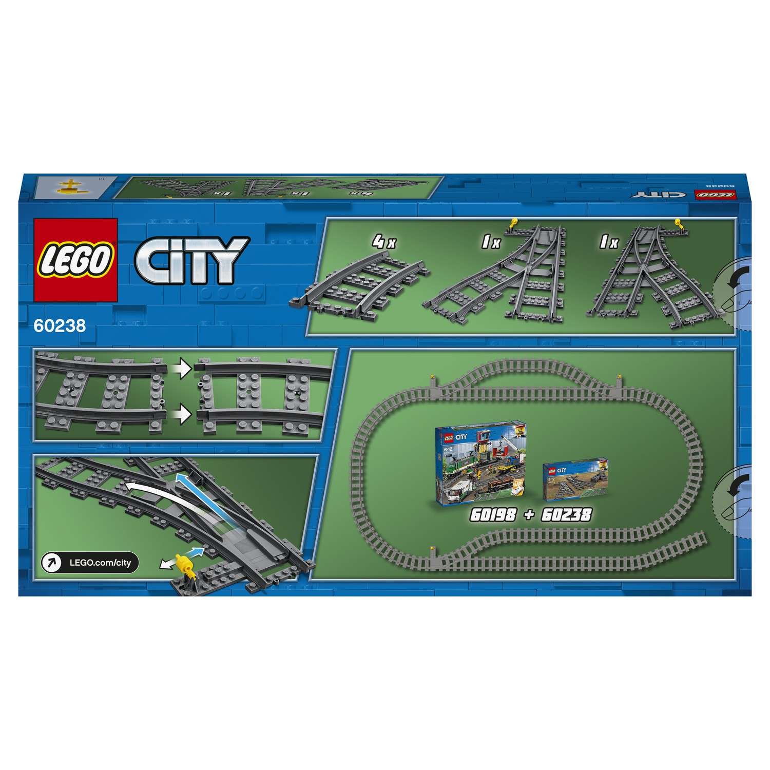 Конструктор LEGO City Trains Железнодорожные стрелки - фото 3