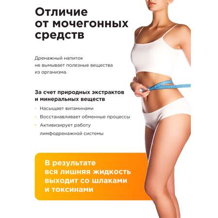 Многокомпонентный препарат Guarchibao Дренаж со вкусом апельсин для похудения очищения организма и снятия отечности