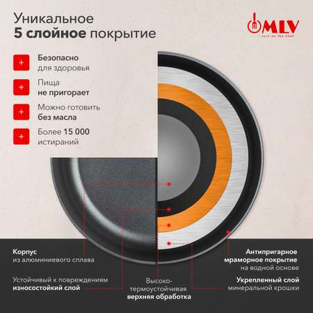 Сковорода глубокая с крышкой Moulin Villa Blackwood 24 см