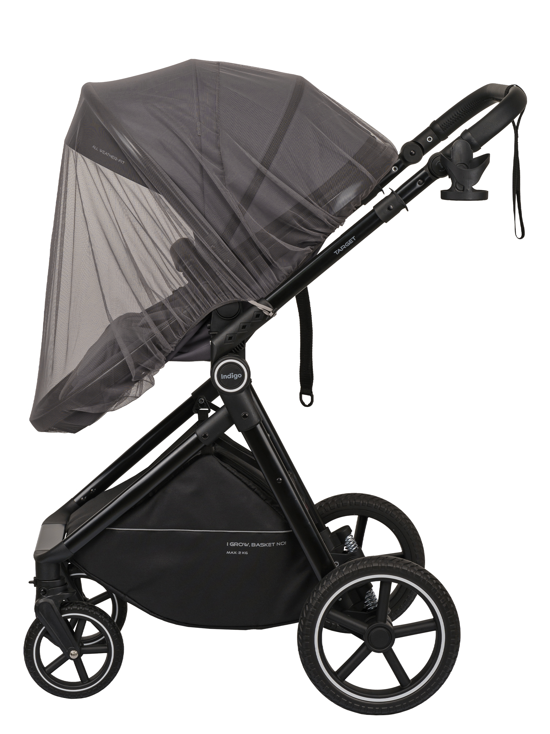 Коляска трансформер Indigo TARGET 3в1 серый - фото 30