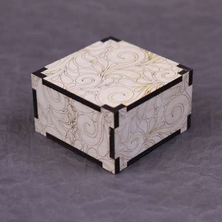 Заготовка для раскрашивания WHITEWOOD Шкатулка из фанеры Цветочный орнамент