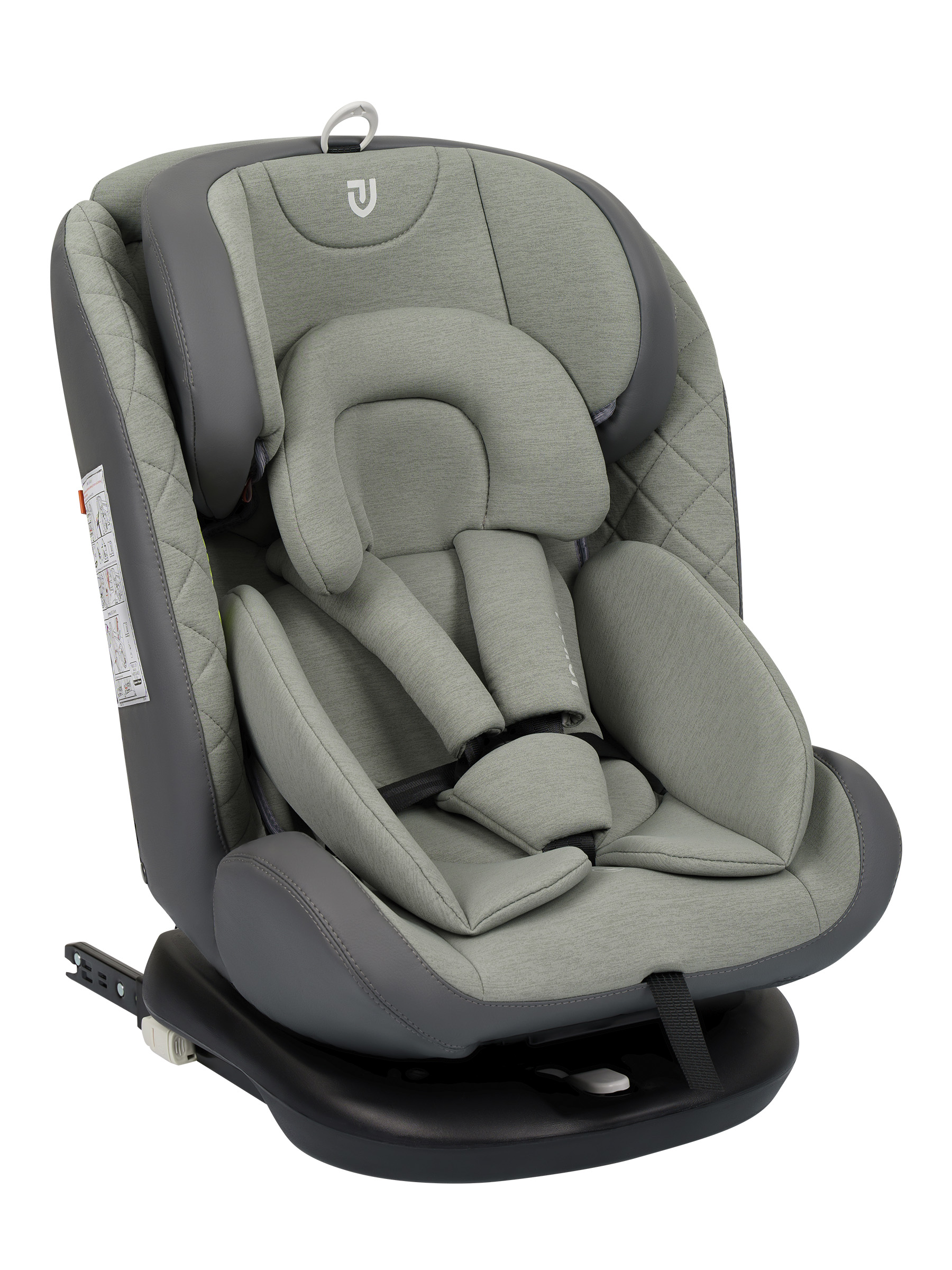 Автокресло Indigo Jovola Fuller, зел.-серая кожа Isofix 0+/1/2/3 (0-36 кг) зеленый - фото 13