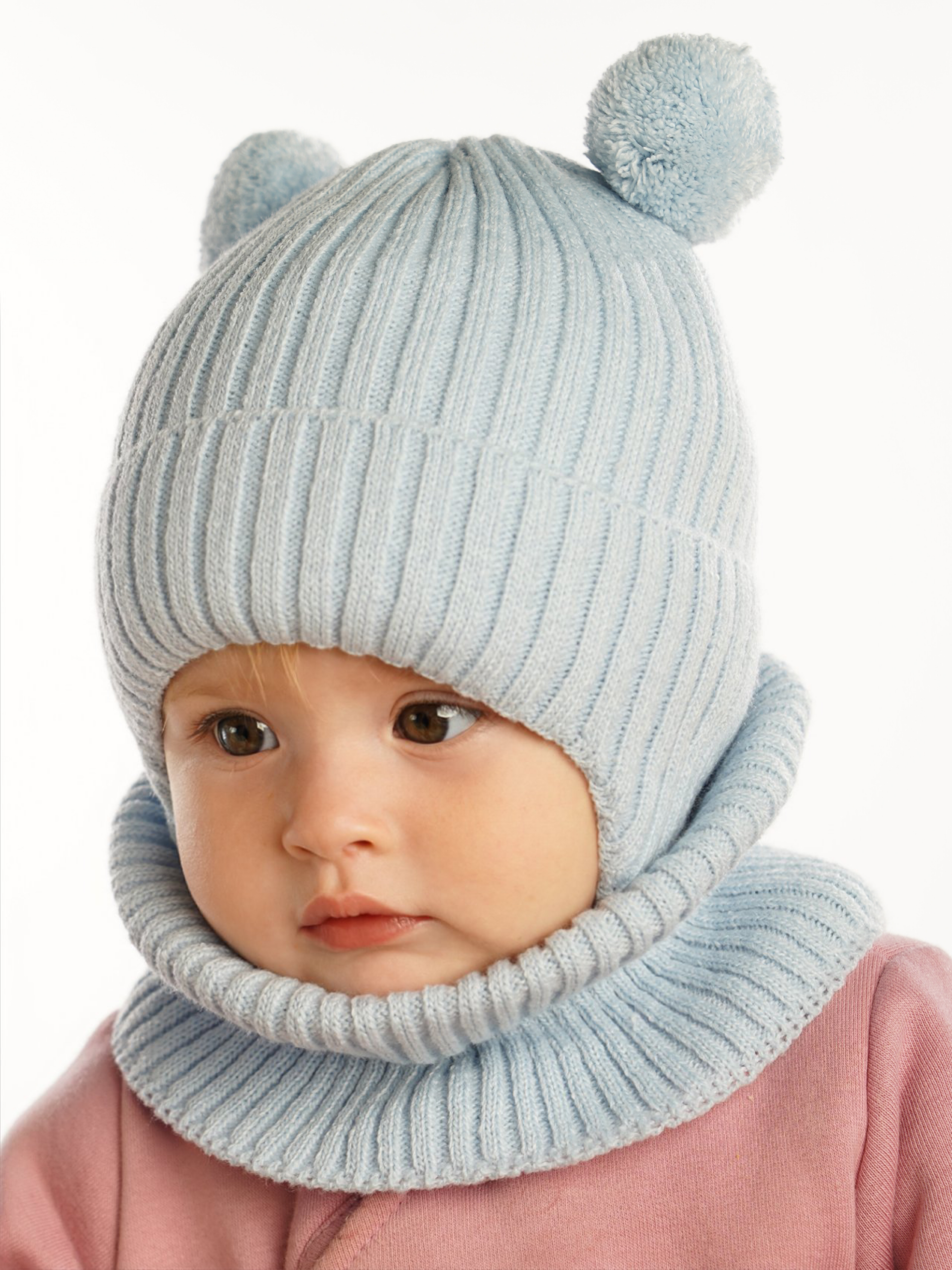 Шапка и снуд ПриКиндер U-W_233798 Цвет: Голубой - фото 8