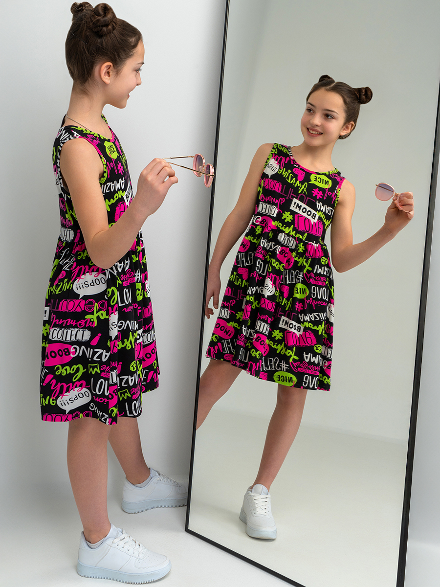 Платье HappyFox HF00199черный.хештеги - фото 6