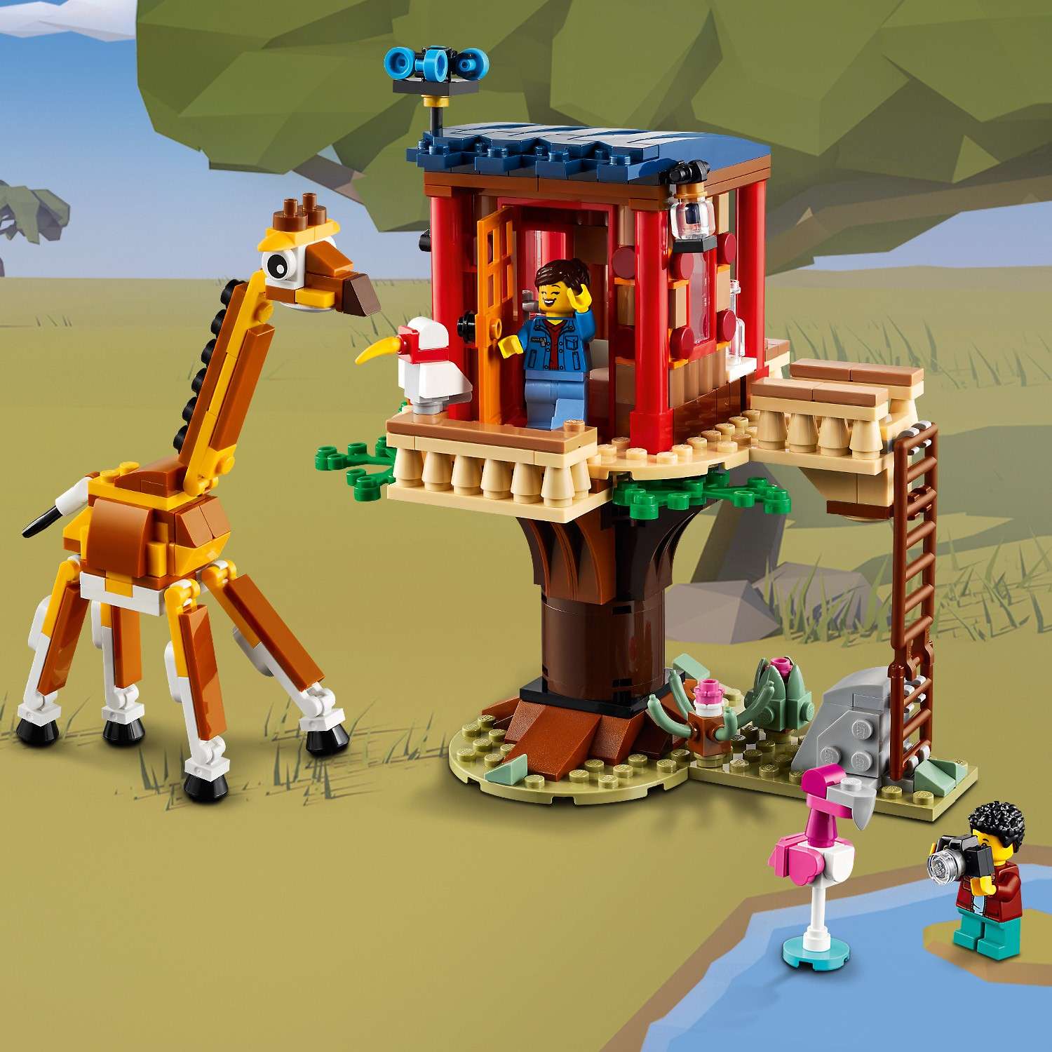 Конструктор LEGO Creator Домик на дереве для сафари блочный - фото 7