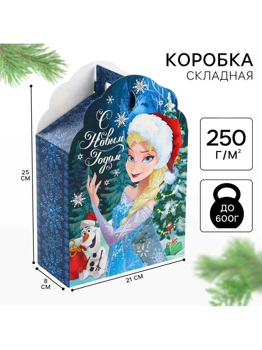 Коробка складная, новогодняя Disney "С Новым годом", 17 х 25 х 8 см - фото 1
