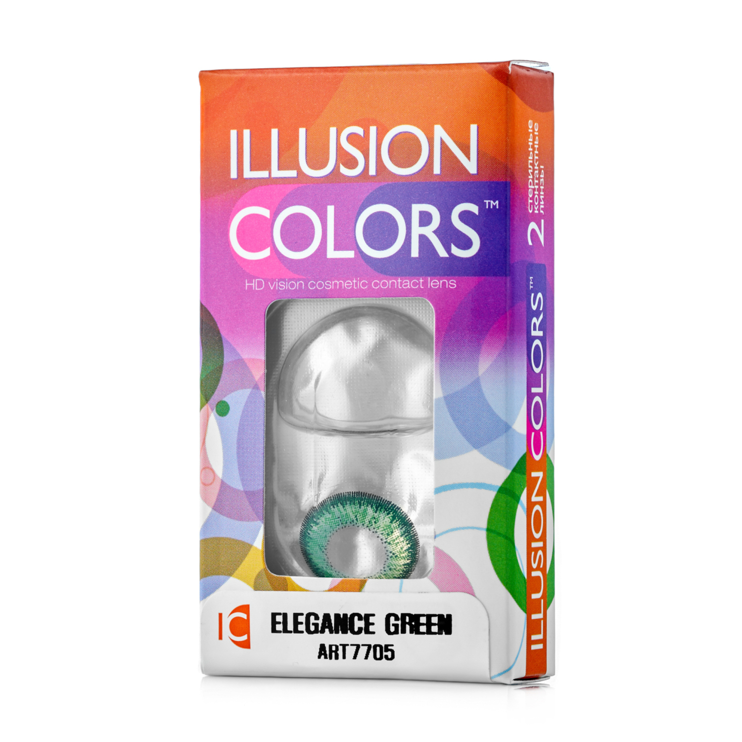 Контактные линзы ILLUSION colors elegance green на 3 месяца 0.00/14/8.6 2 шт. - фото 6