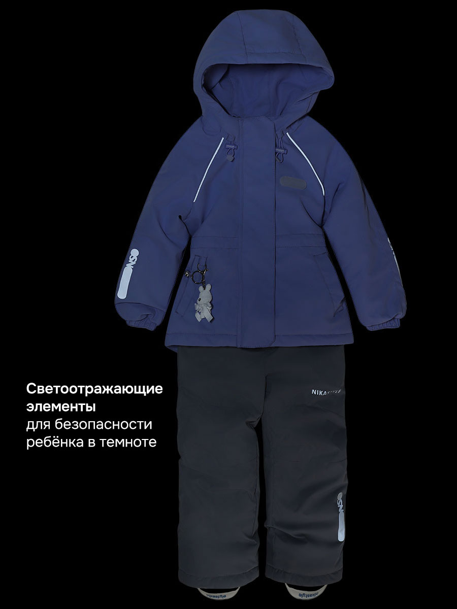 Костюм NIKASTYLE 7м1826 лаванда/светло-серый - фото 13