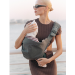 Переноска для новорожденных Timikbaby слинг серый