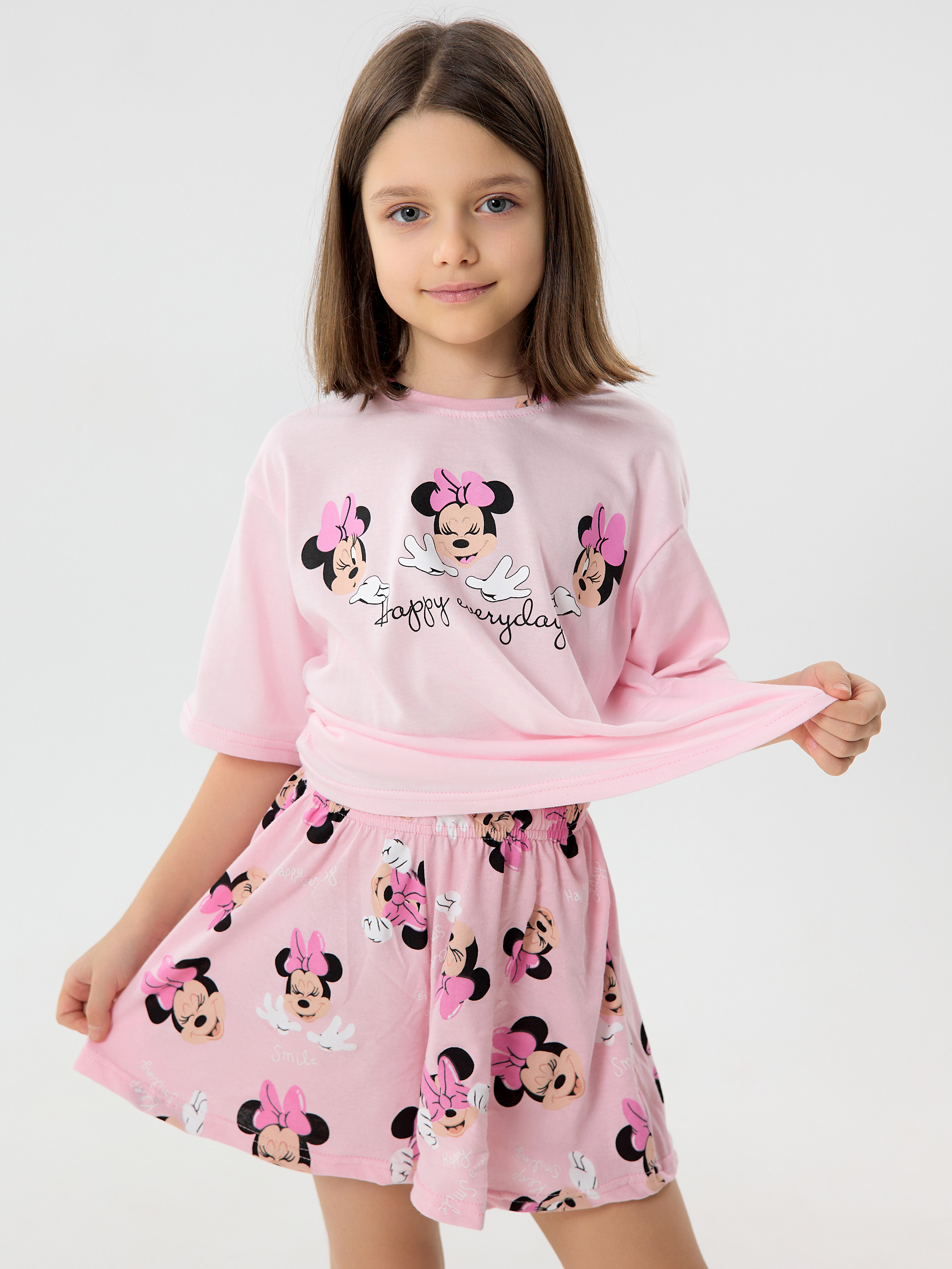 Изображение товара Мягкая пижама YAXX для девочки с шортами и футболкой