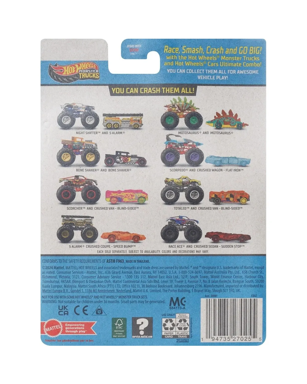 Внедорожник Hot Wheels 1:64 JCG40 - фото 2