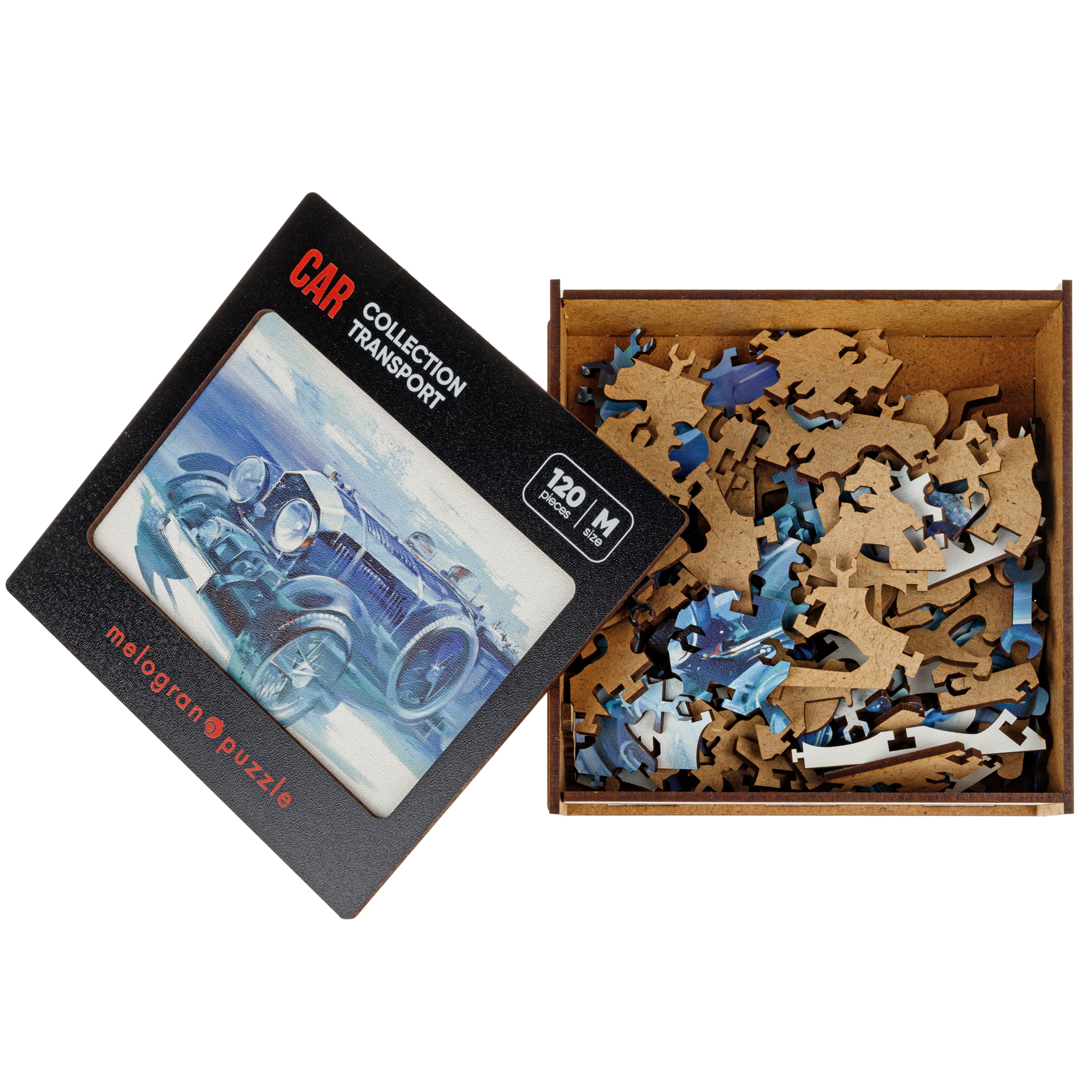 Пазл 1TOY Автомобить ретро 120 штук деревянный - фото 3