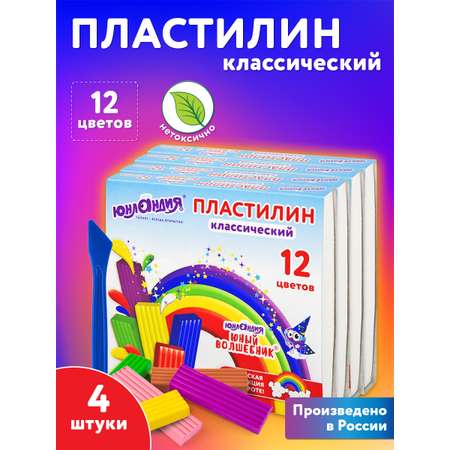 Пластилин Юнландия 12 цв.