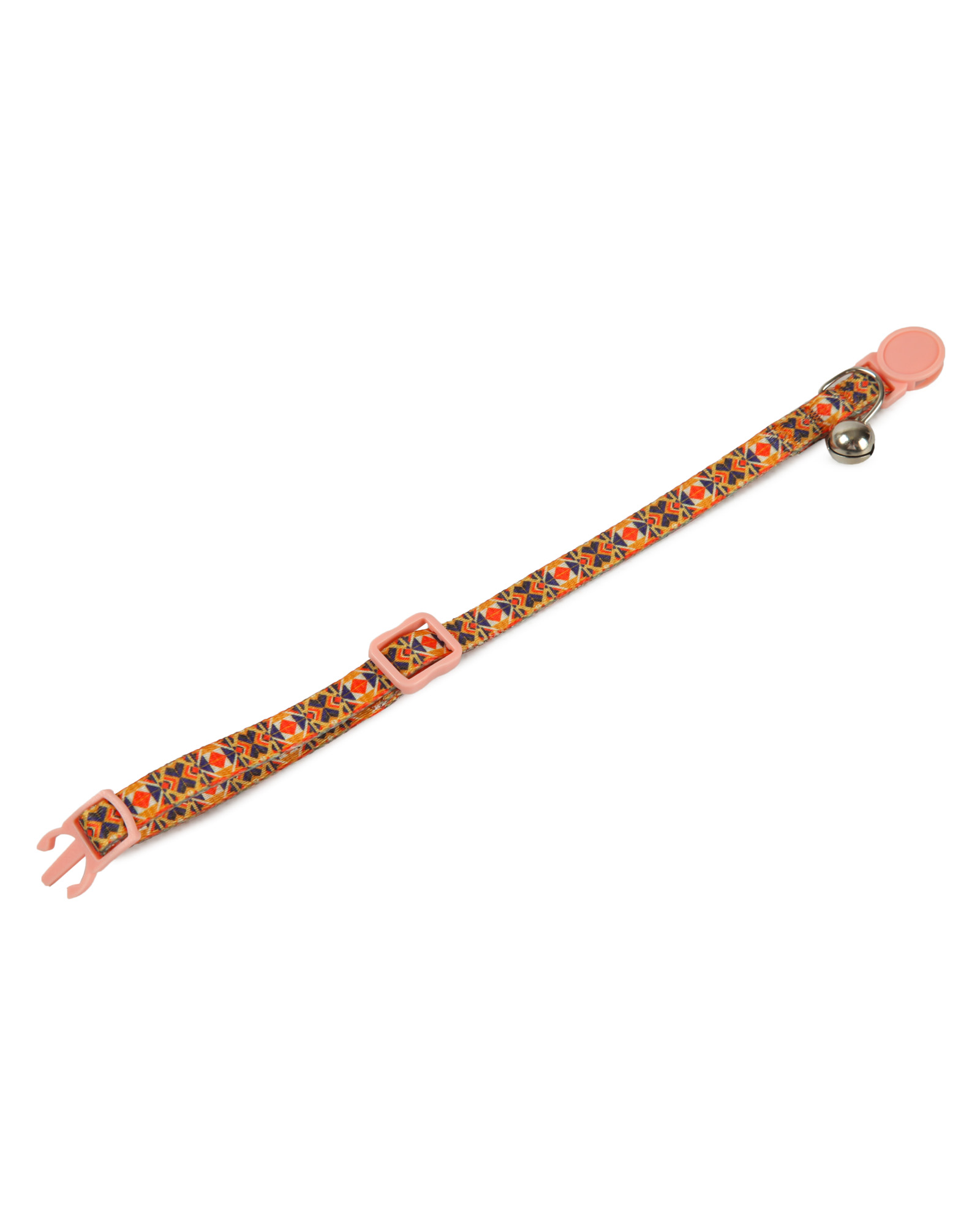 Ошейник для кошек Barbaks принт пёстрый оранжевый 1*30см - фото 3