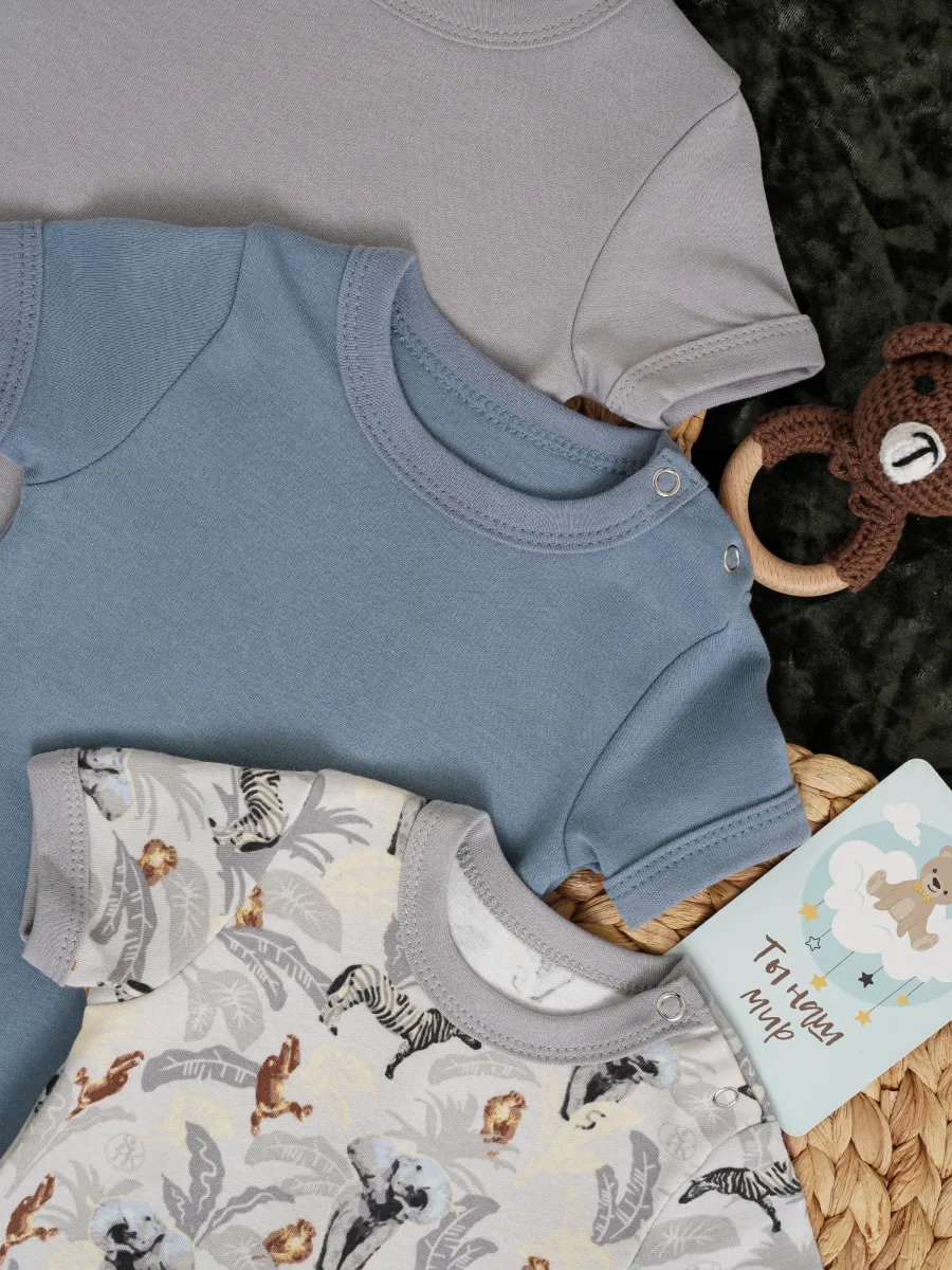 Песочник 3 шт Супер Пупс нбр/3прпе/ДжунглиСафариСерыйГолубой - фото 6