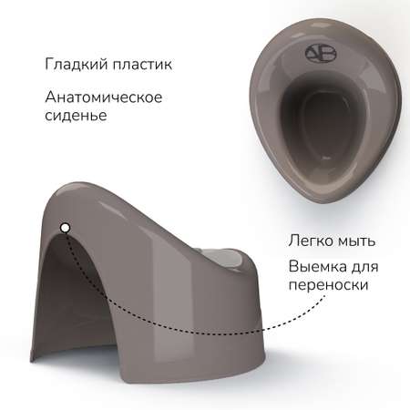 Горшок детский с крышкой Amarobaby Fort серый